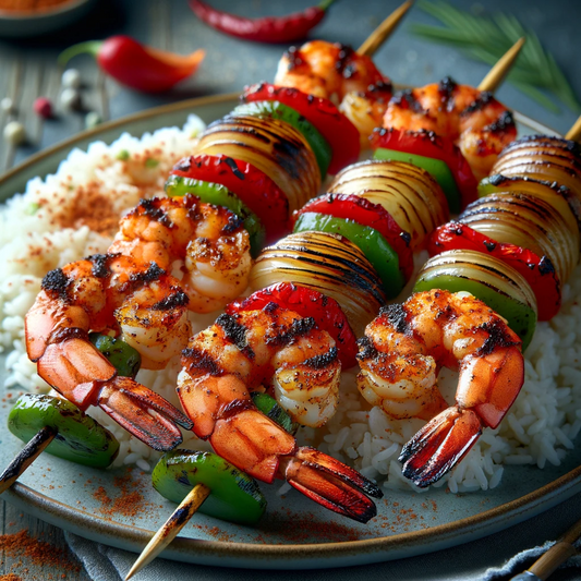 Jerk Shrimp Skewers