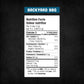 Backyard BBQ nutrition fact table